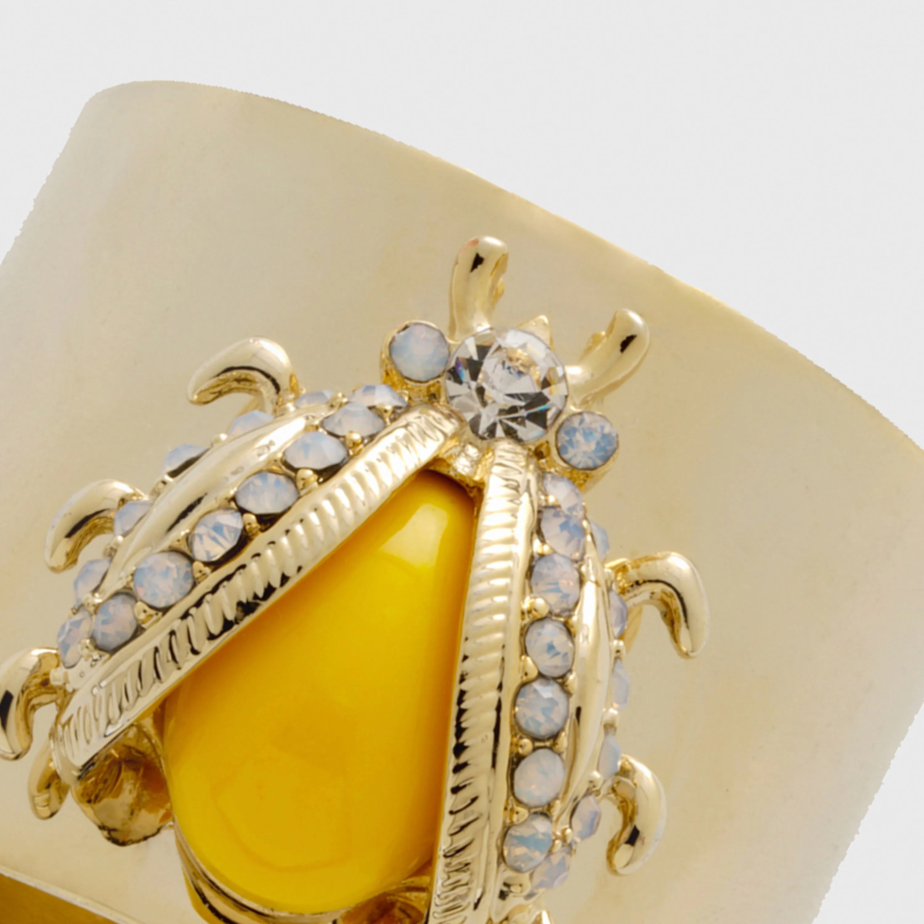 Ladybug Napkin Rings, Yellow, Set of Two
