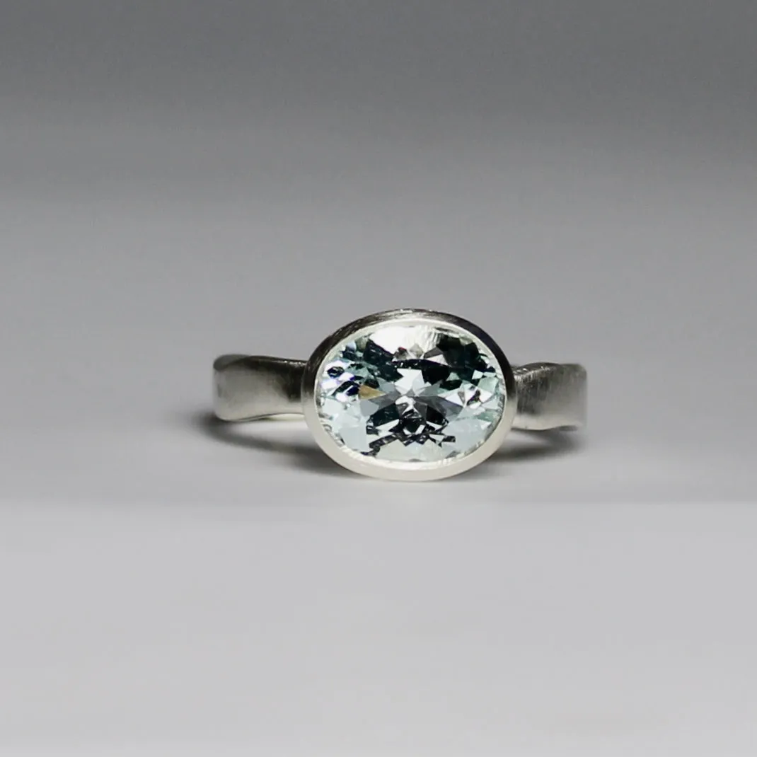 Landscape Aquamarine Ring