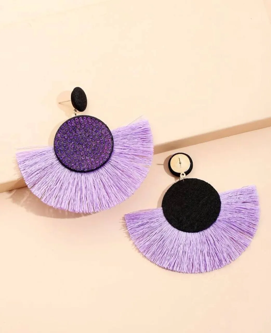 Lavender Tassel Earrings