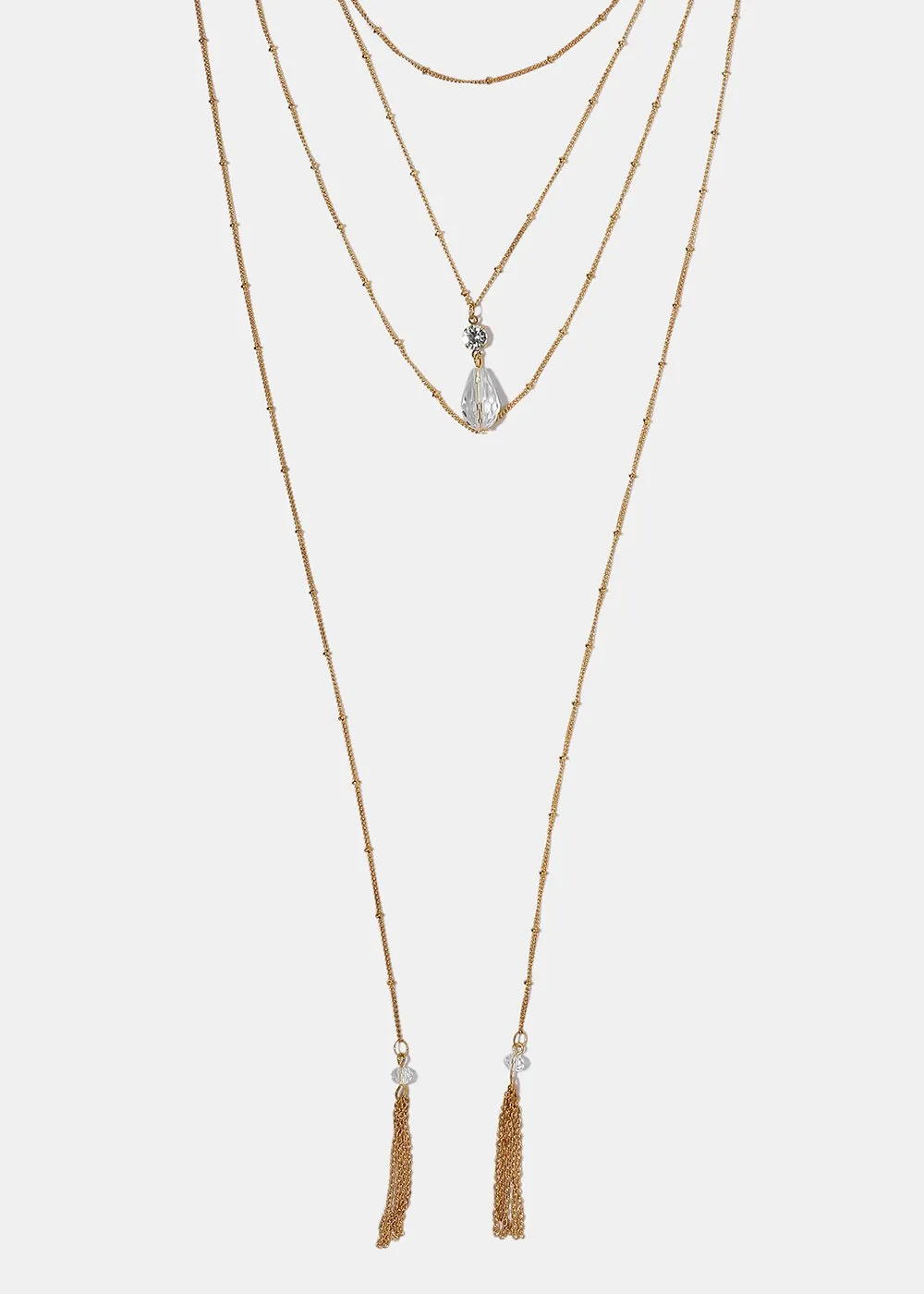 Layered Chain & Bead Necklace