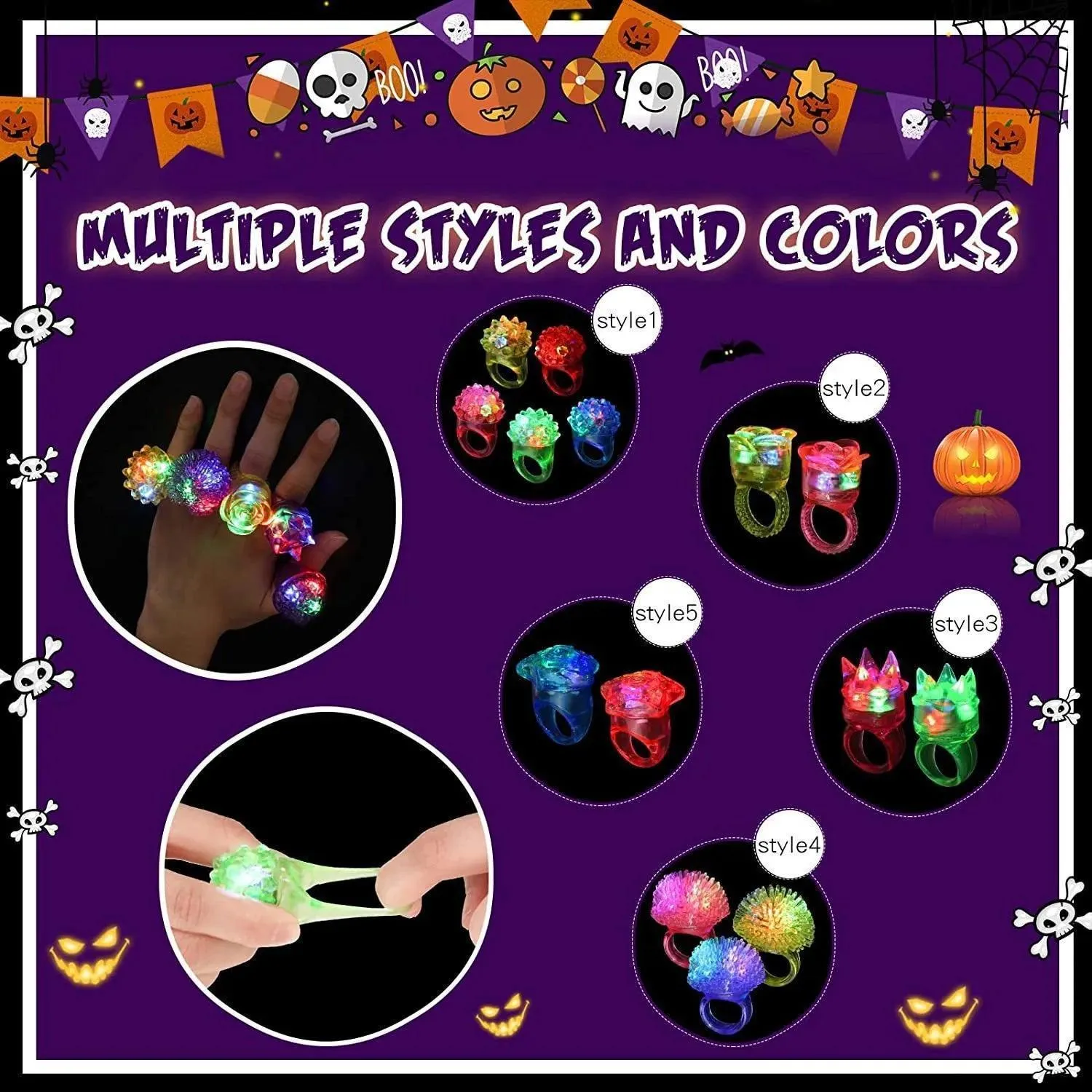 LED Glow Rings: Sparkle Dark Parties with Flashing Luminosity
