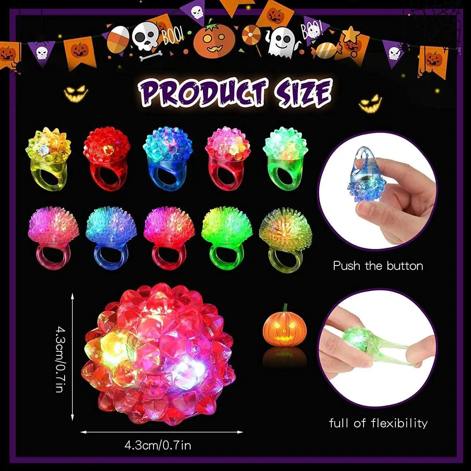 LED Glow Rings: Sparkle Dark Parties with Flashing Luminosity
