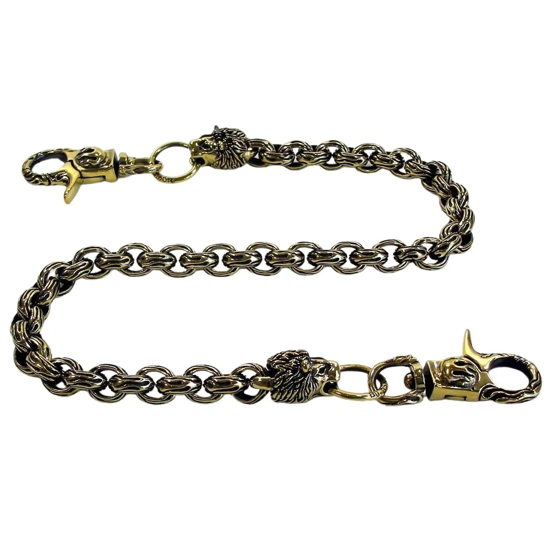 Lion Brass Wallet Chain