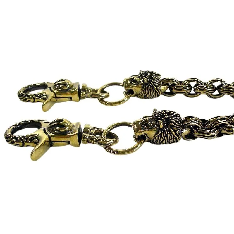 Lion Brass Wallet Chain