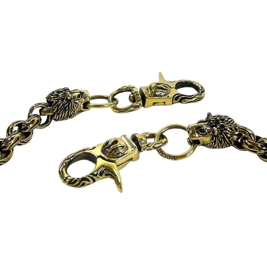 Lion Brass Wallet Chain