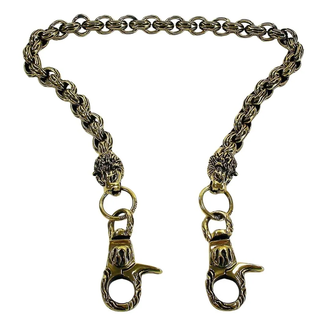 Lion Brass Wallet Chain