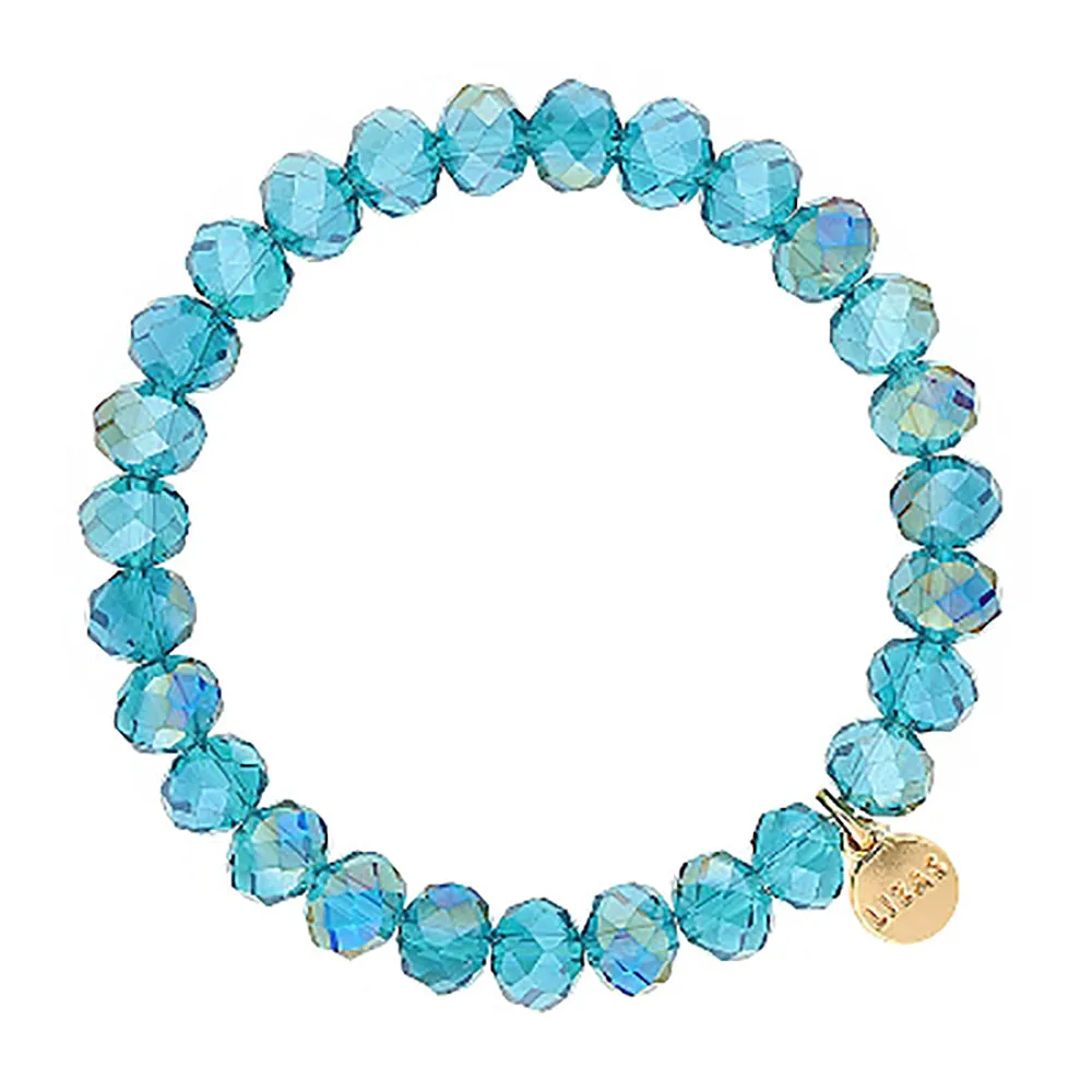 Lizas Clarksville 8mm Crystal Bracelet Blue Zircon