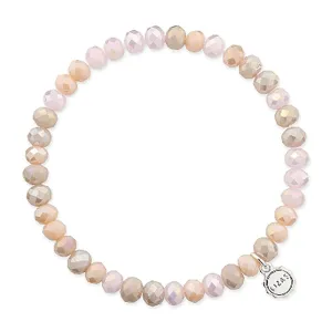 Lizas Nashville 6mm Crystal Bracelet Nude Mix