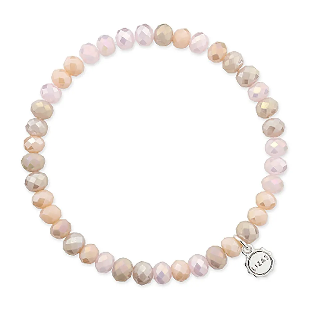 Lizas Nashville 6mm Crystal Bracelet Nude Mix