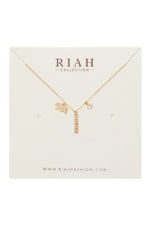 MAMA BEAR ZIRCONIA NECKLACE