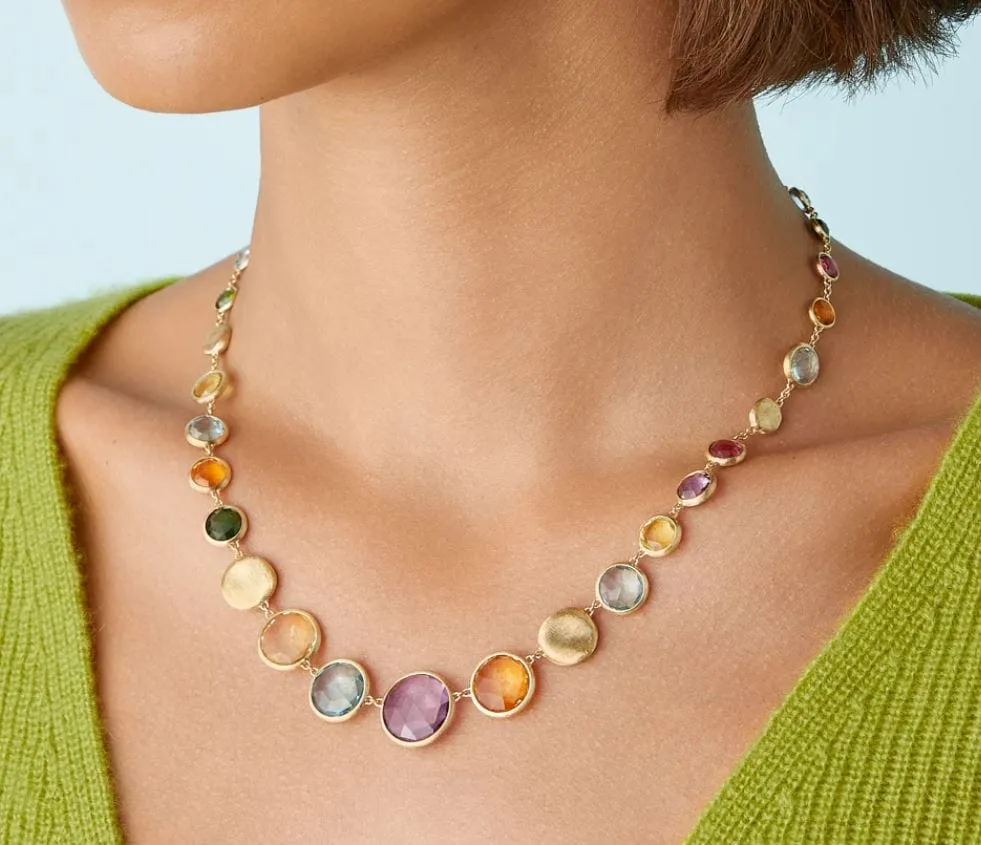 Marco Bicego 18K Yellow Gold Jaipur Mixed Gem Necklace