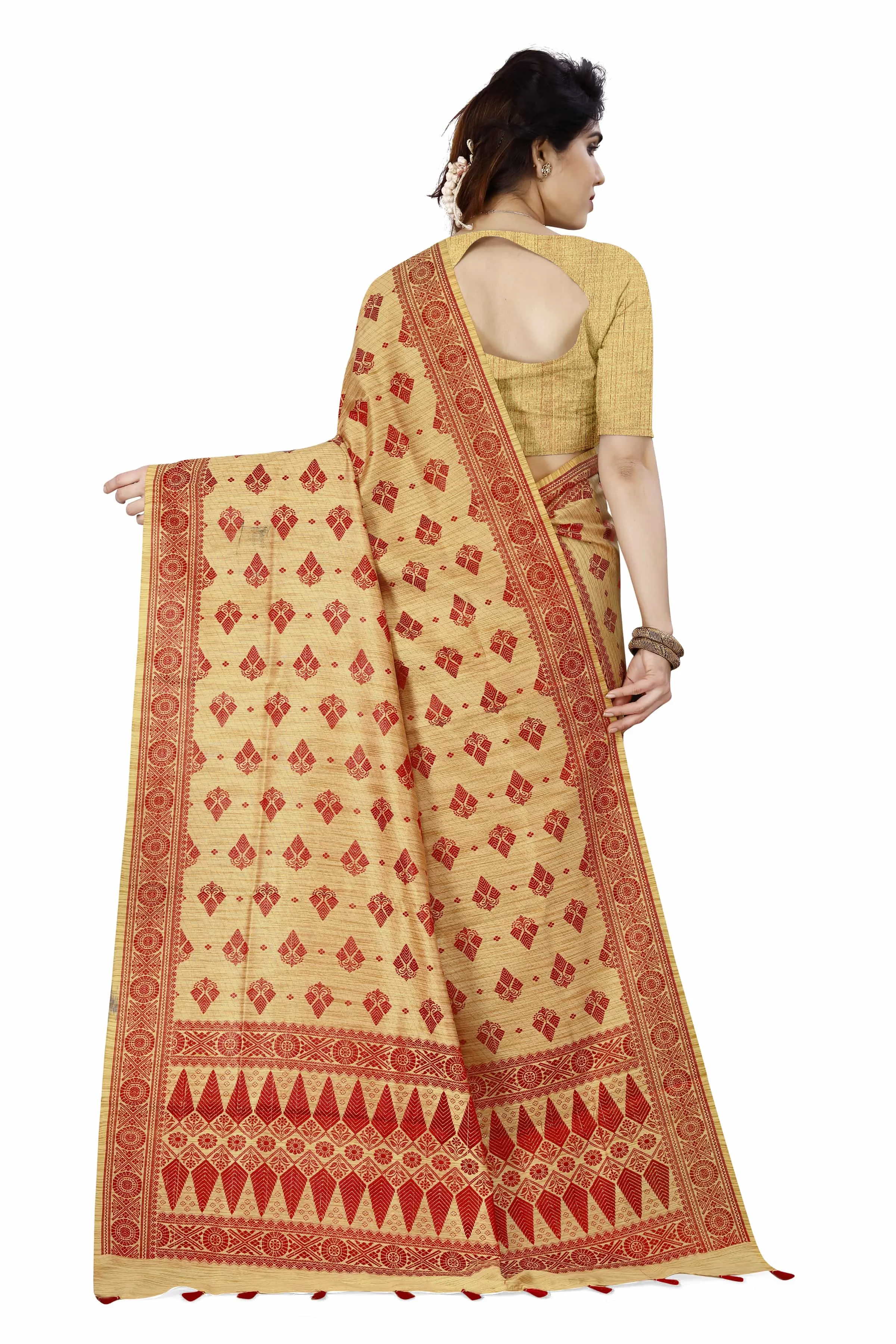 Mekhla Patti Khadi Poly Mekhela Sador - Bodo