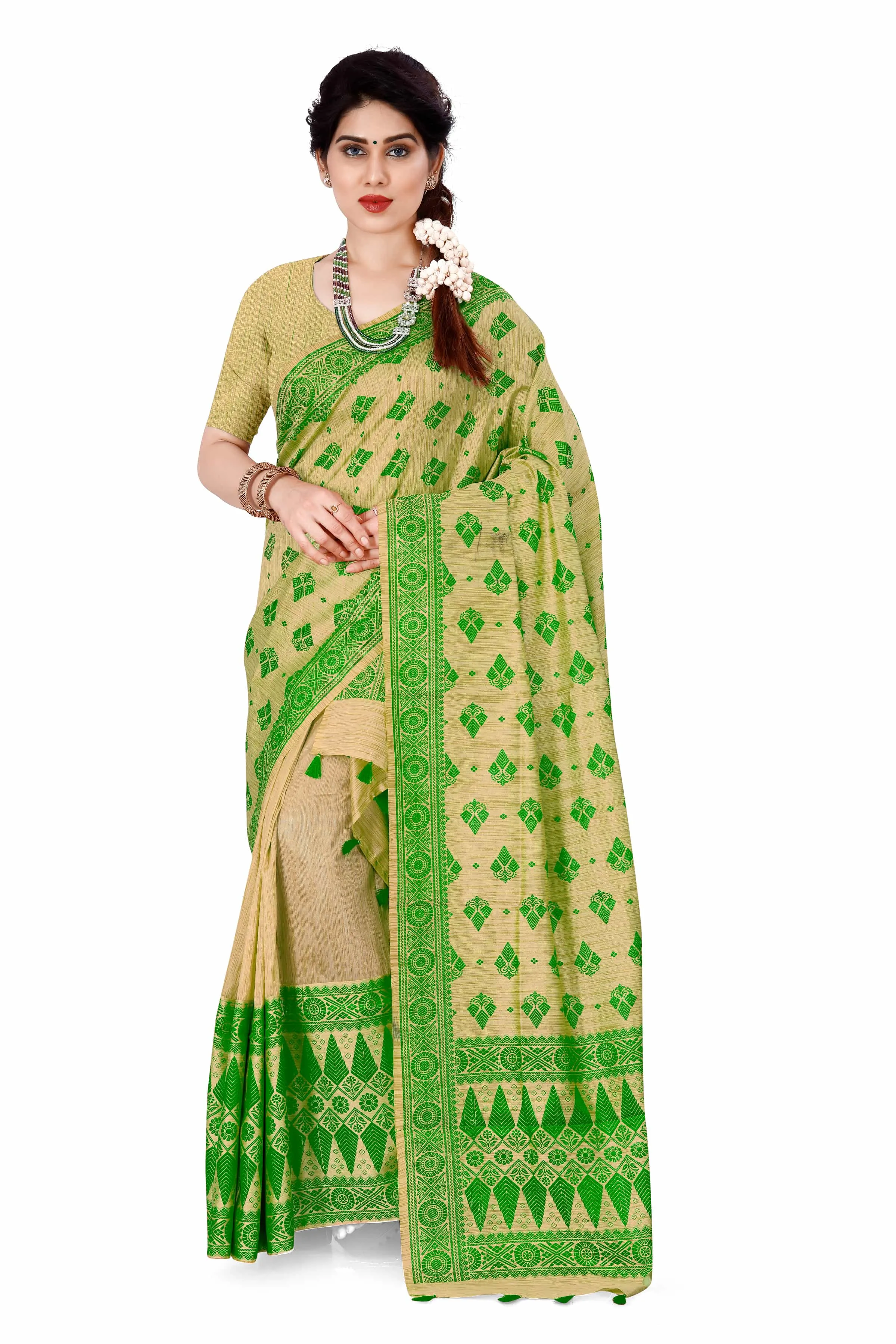 Mekhla Patti Khadi Poly Mekhela Sador - Bodo