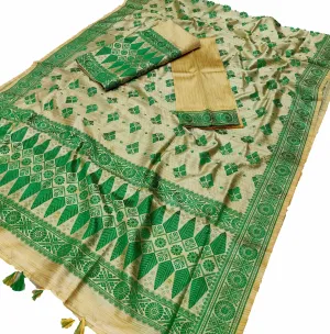 Mekhla Patti Khadi Poly Mekhela Sador - Bodo