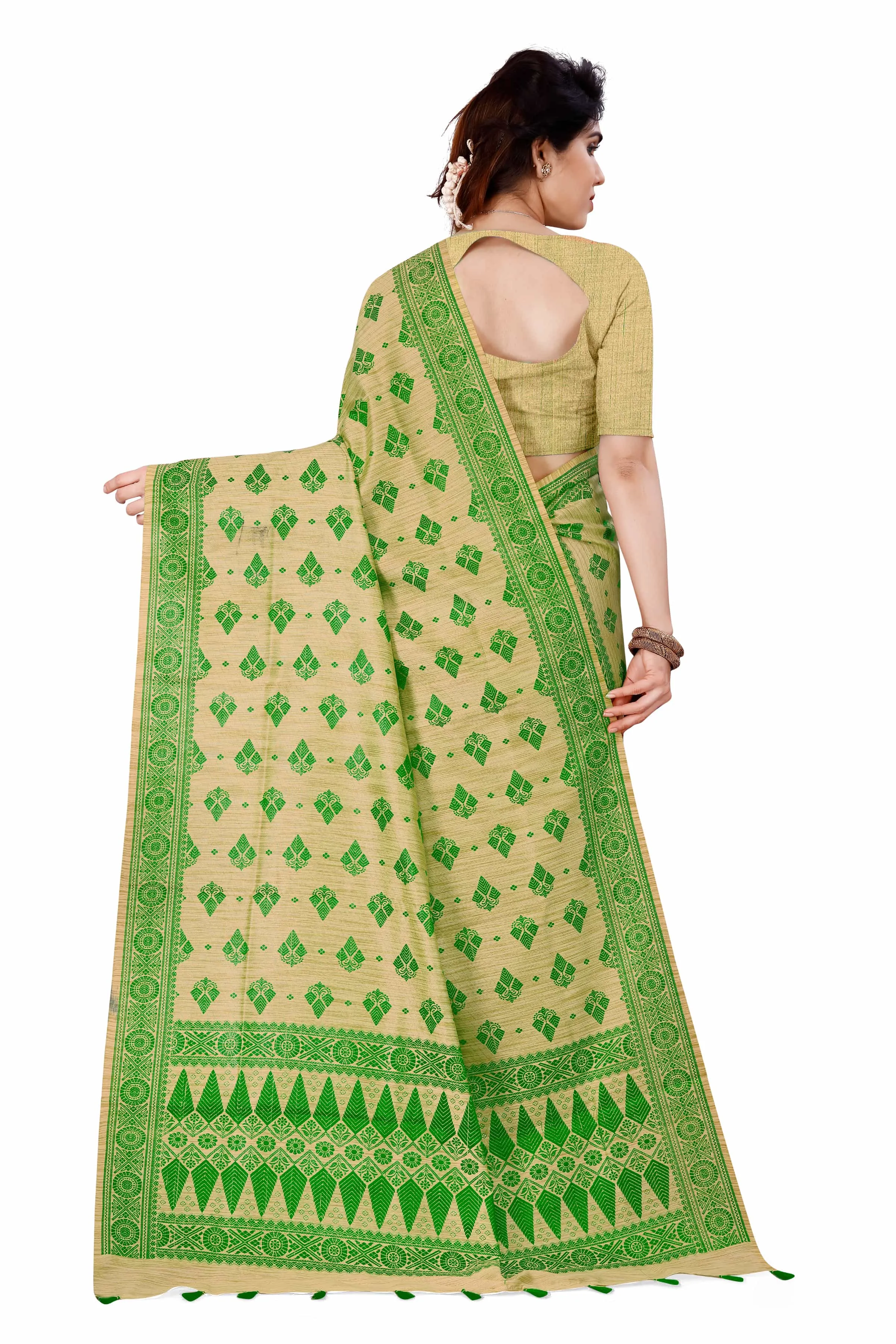 Mekhla Patti Khadi Poly Mekhela Sador - Bodo