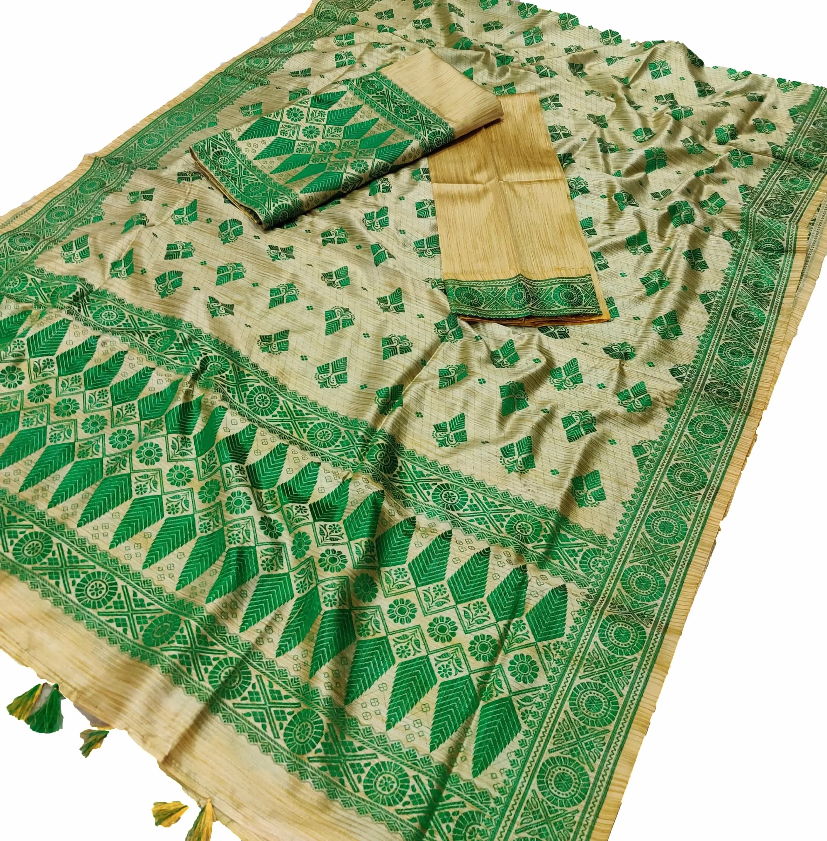 Mekhla Patti Khadi Poly Mekhela Sador - Bodo