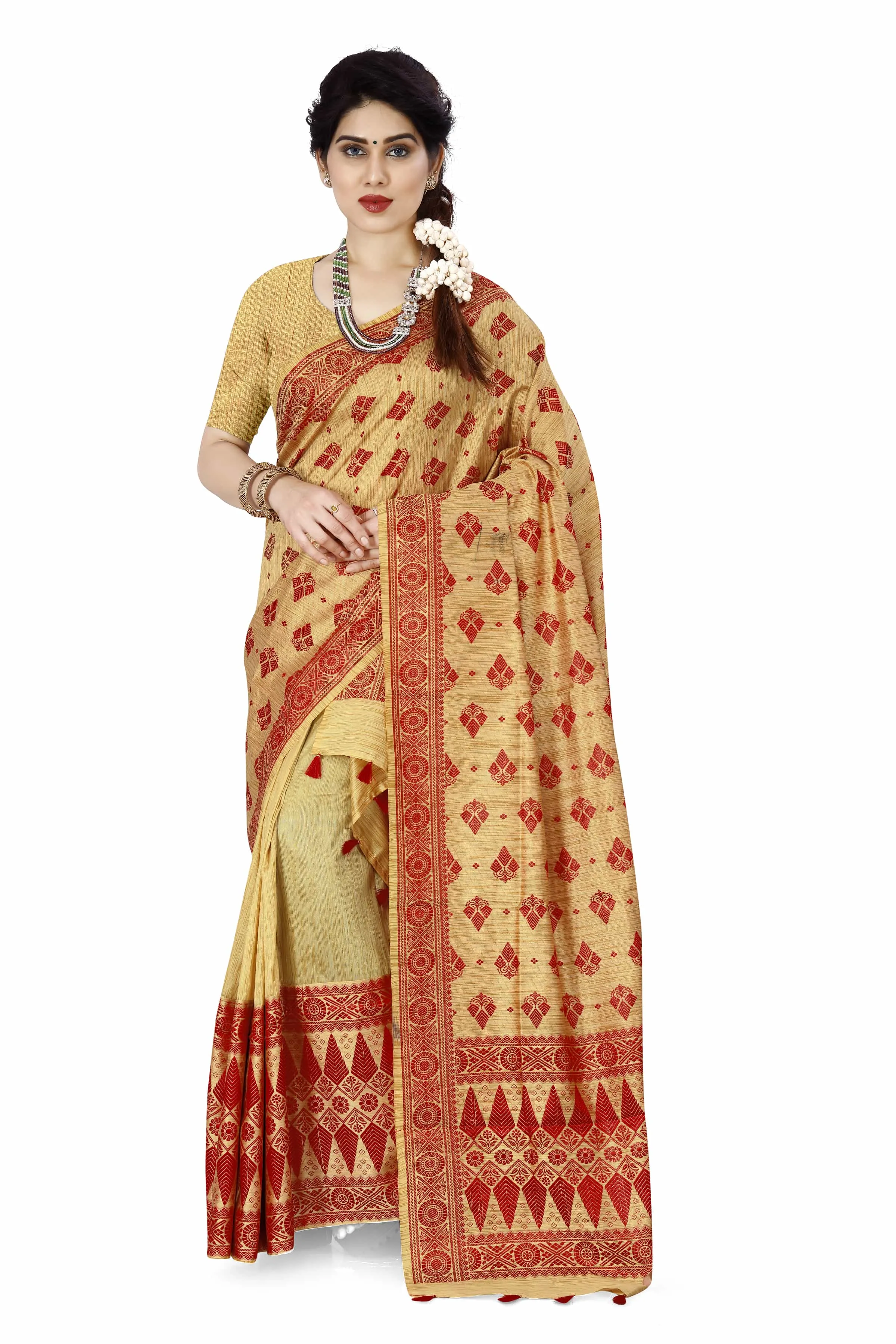 Mekhla Patti Khadi Poly Mekhela Sador - Bodo