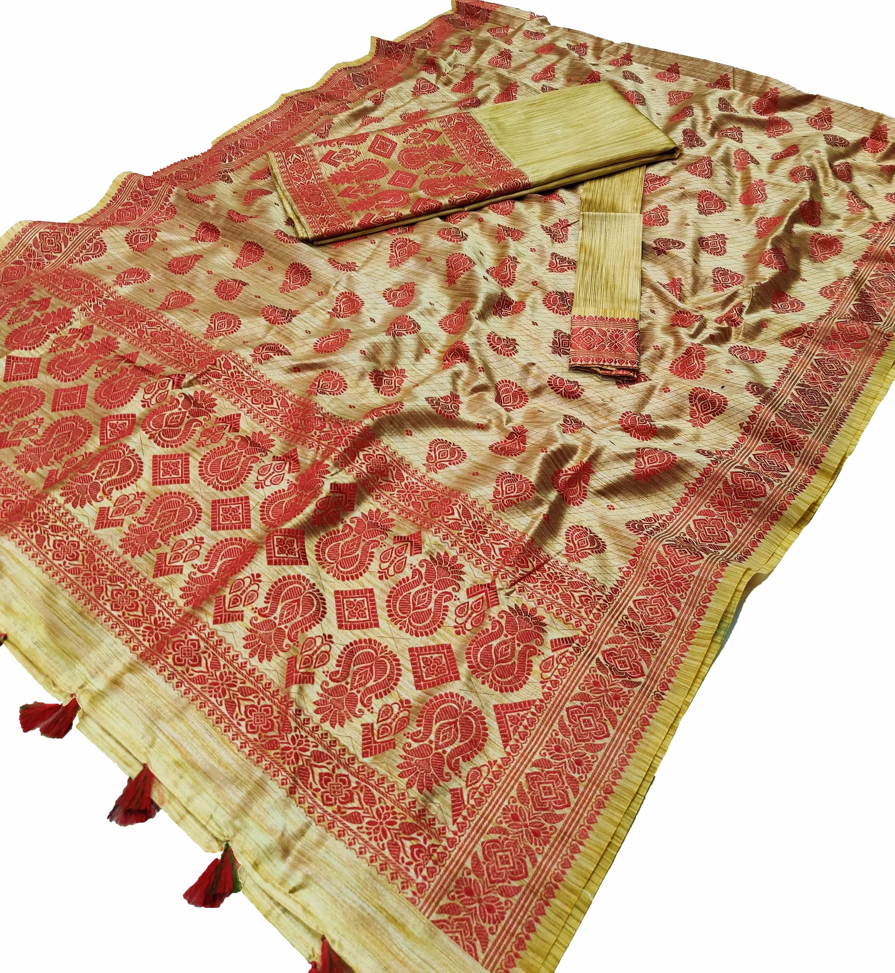 Mekhla Patti Khadi Poly Mekhela Sador - Kalash Barfi