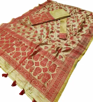 Mekhla Patti Khadi Poly Mekhela Sador - Kalash Barfi