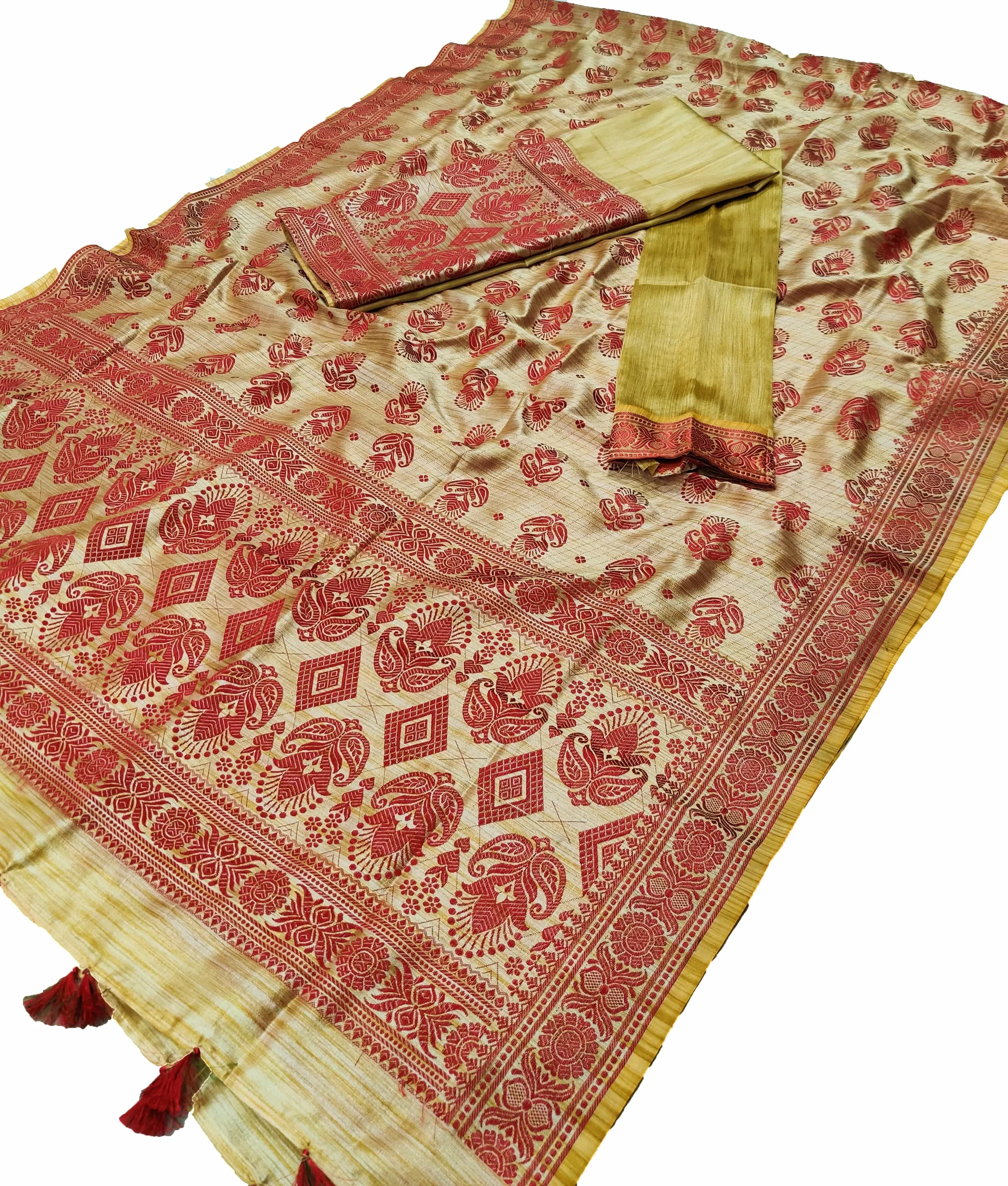 Mekhla Patti Khadi Poly Mekhela Sador - Magar Kalki Barfi