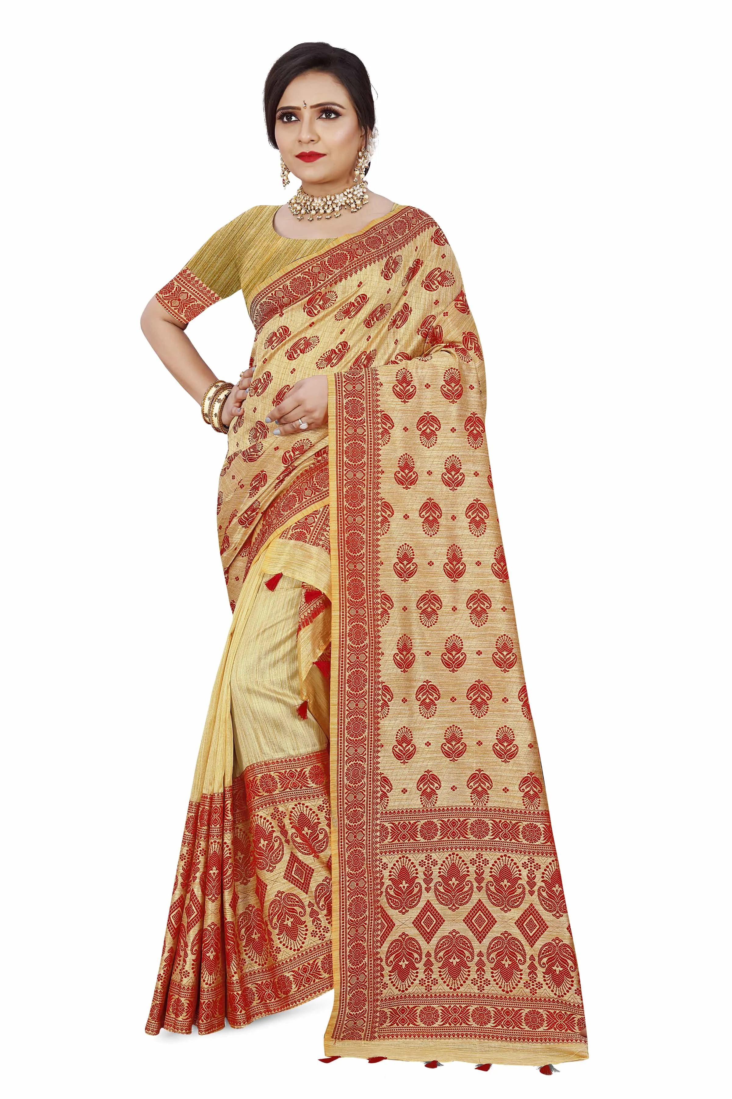 Mekhla Patti Khadi Poly Mekhela Sador - Magar Kalki Barfi