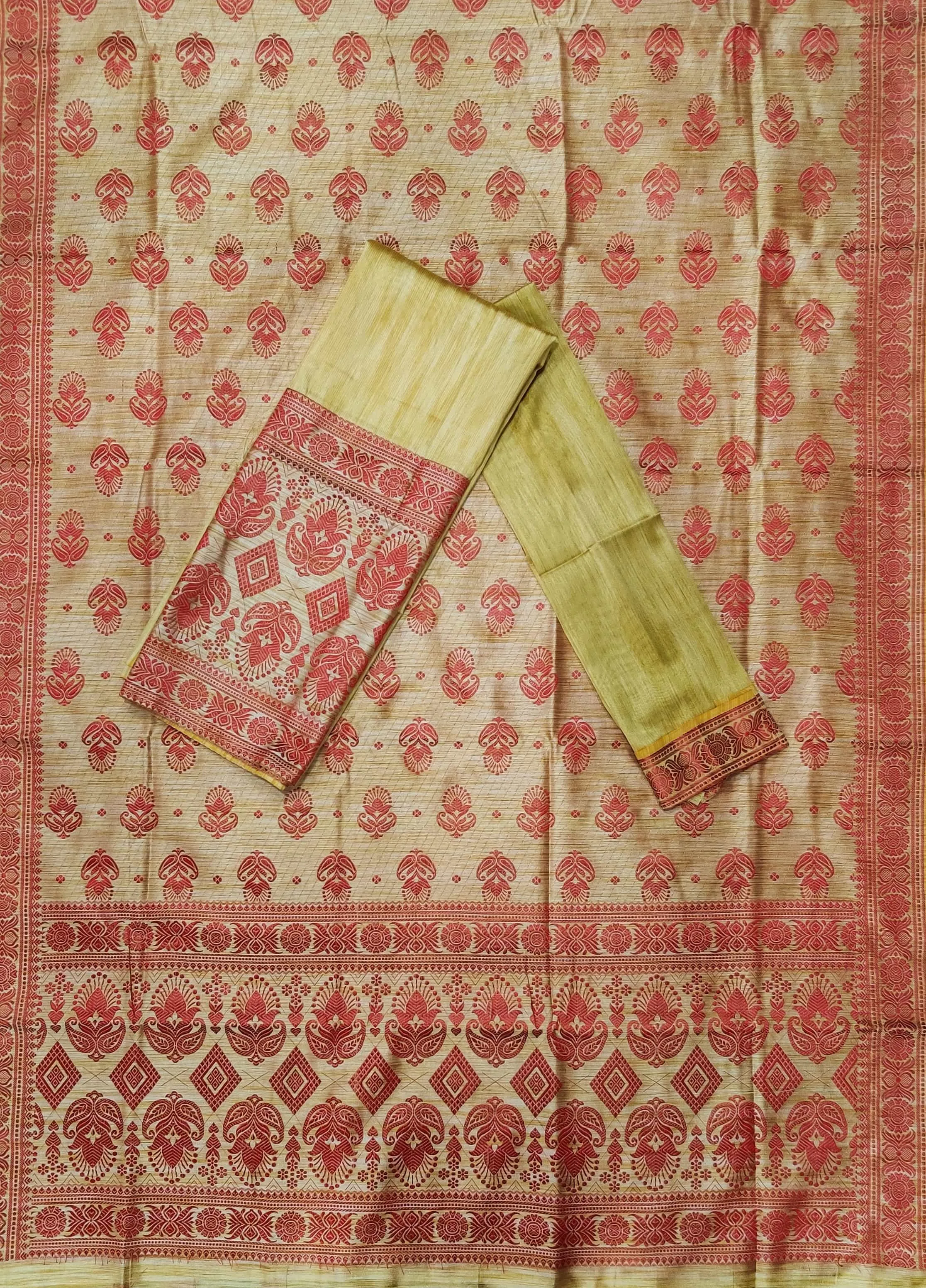 Mekhla Patti Khadi Poly Mekhela Sador - Magar Kalki Barfi