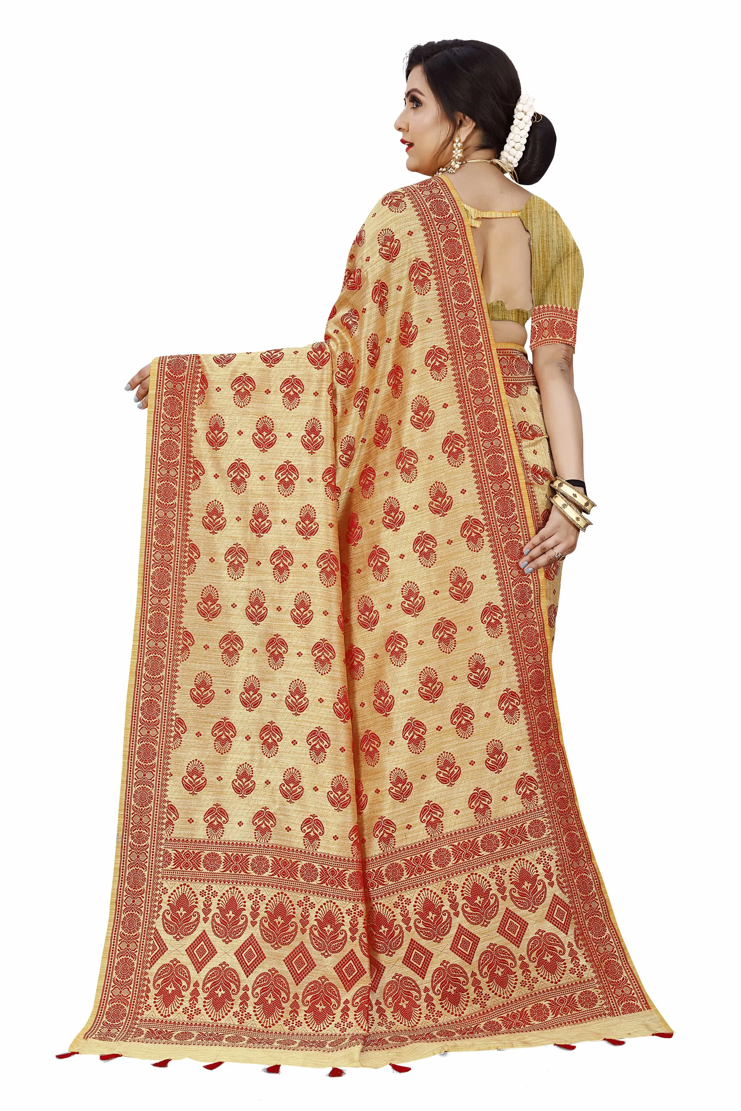 Mekhla Patti Khadi Poly Mekhela Sador - Magar Kalki Barfi