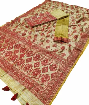 Mekhla Patti Khadi Poly Mekhela Sador - Magar Kalki Barfi