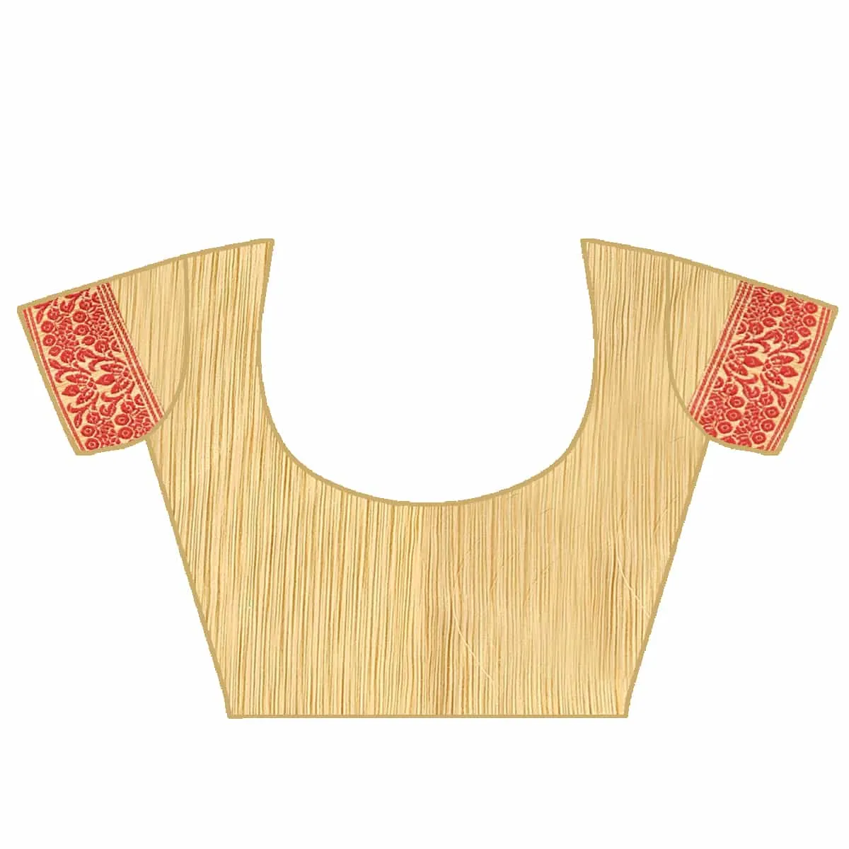 Mekhla Patti Khadi Poly Mekhela Sador - Phul