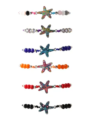 Melbees by Yellow Chimes Bracelet for Girls Kids Jewellery for Girls Friendship Bracelet for Girls 6 Pcs Return Gift for Birthday Cute Star Bracelets for girls Birthday Gift for Girls Kids