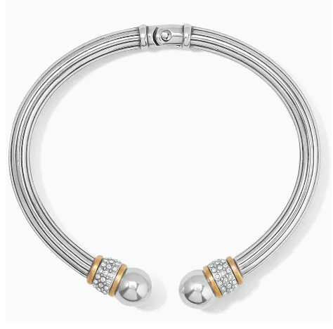 Meridian Open Hinged Bangle (Gold)