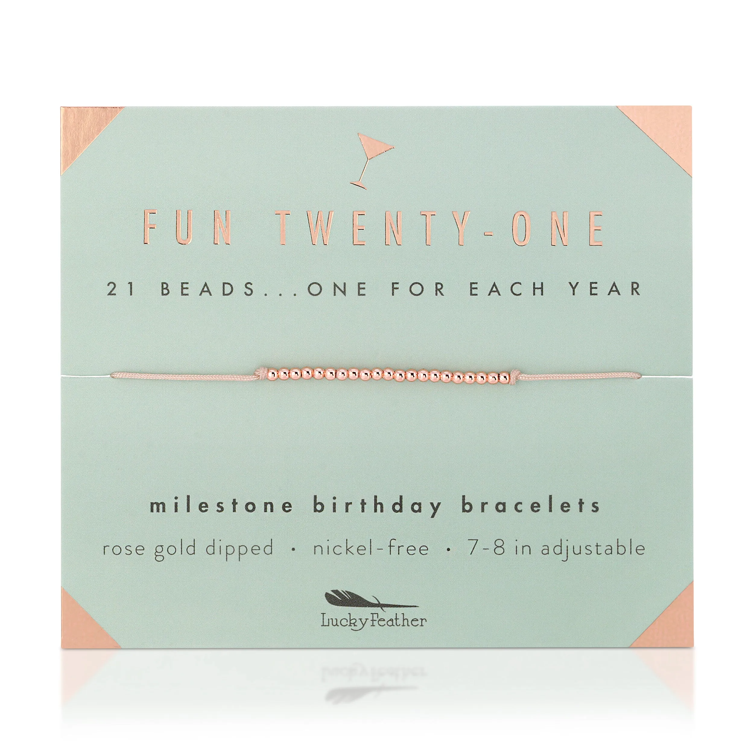 Milestone Birthday Bracelet - Fun Twenty-One
