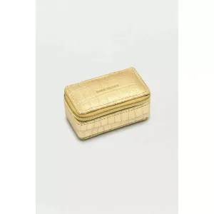 Mini Gold Crocodile Effect Shine Bright Jewellery Box