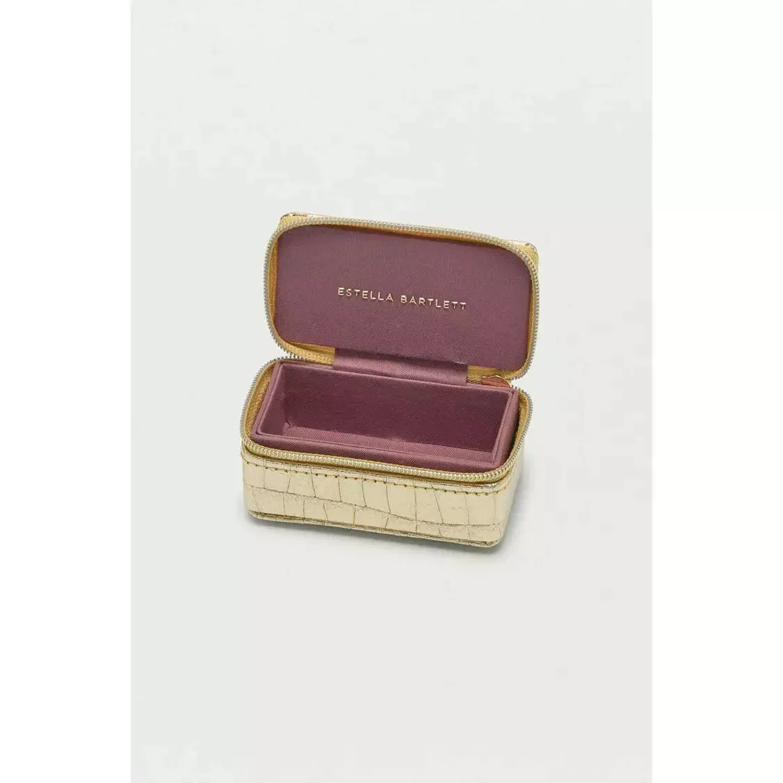 Mini Gold Crocodile Effect Shine Bright Jewellery Box