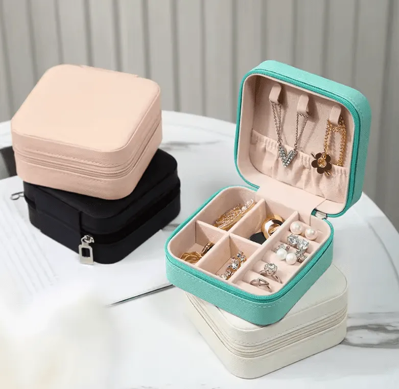Mini Jewelry Storage Box – Portable Travel Case for Earrings & Rings