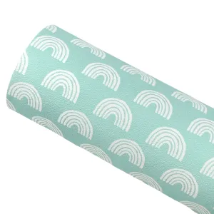 MINT RAINBOW RHAPSODY - Custom Printed Smooth Faux Leather