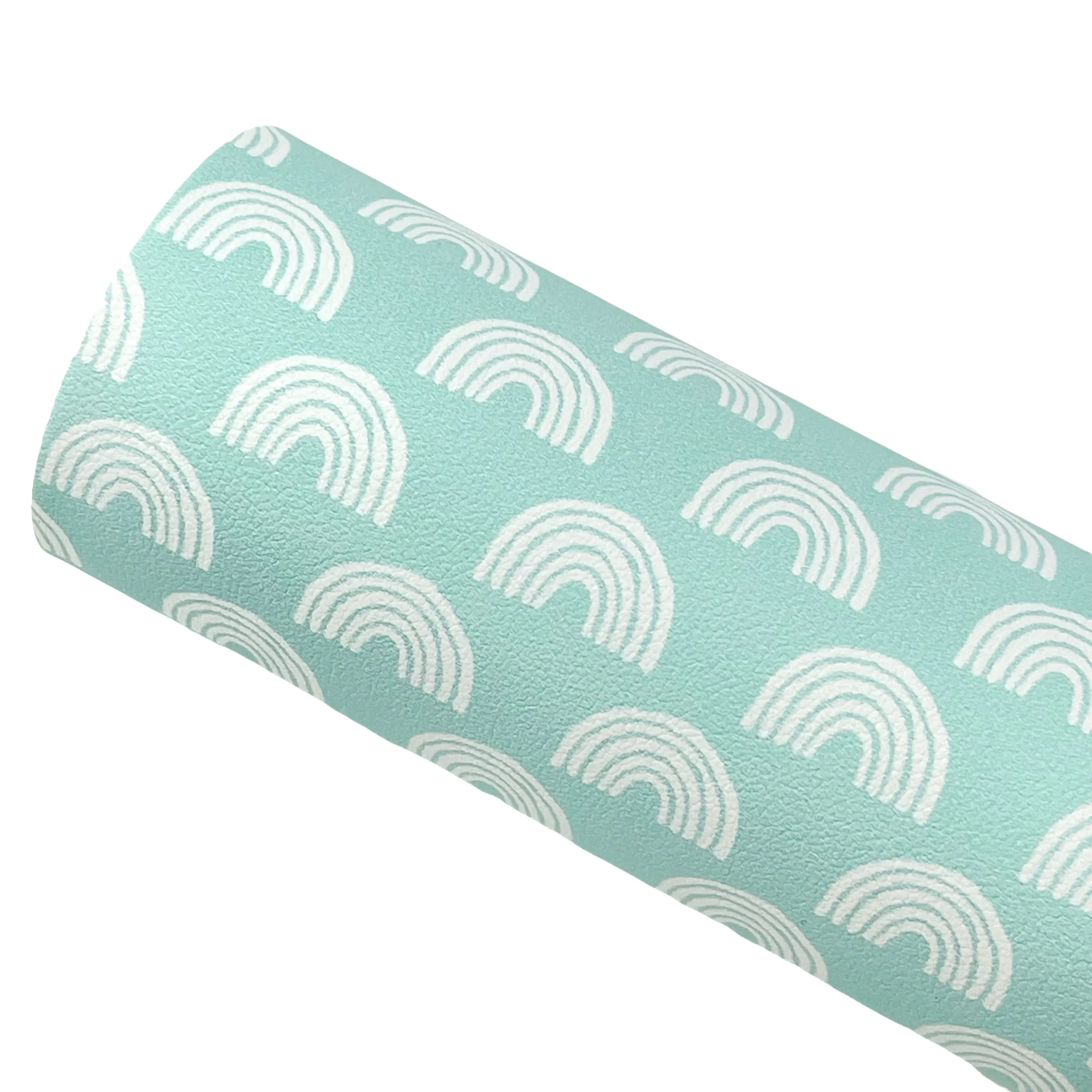 MINT RAINBOW RHAPSODY - Custom Printed Smooth Faux Leather