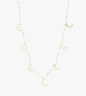 Moon Charm Necklace | Silver