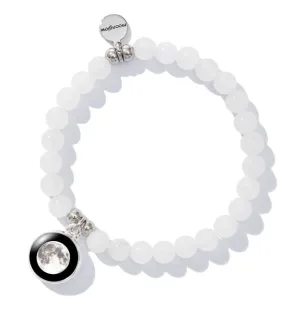 Moonglow Moonstone Beaded Bracelet In White