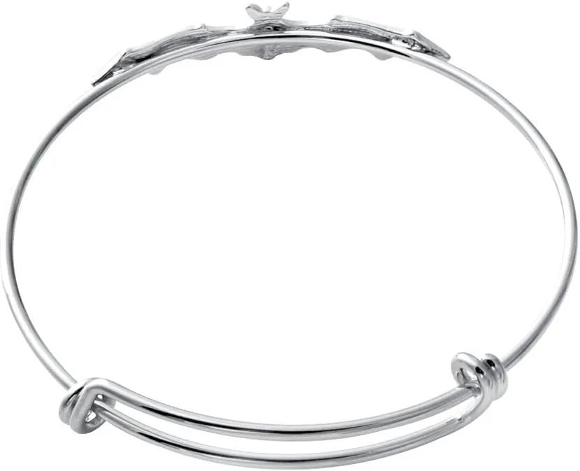 Nickel Free,Vampire Bats Wiring Bracelet Adjustable Expandable Wire Bangles
