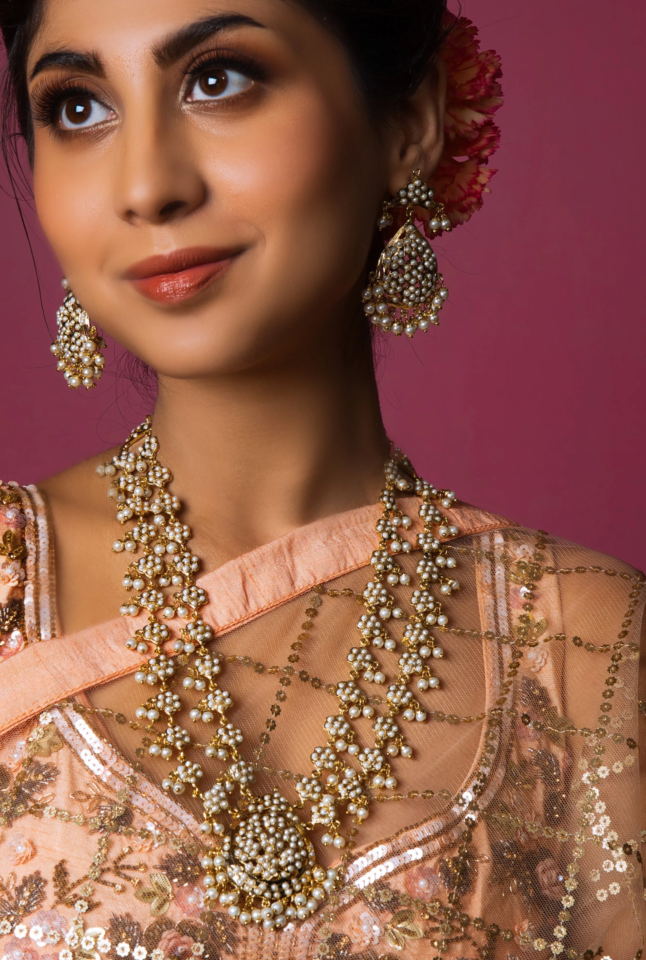 Opulent White Double Jadau Layer Set