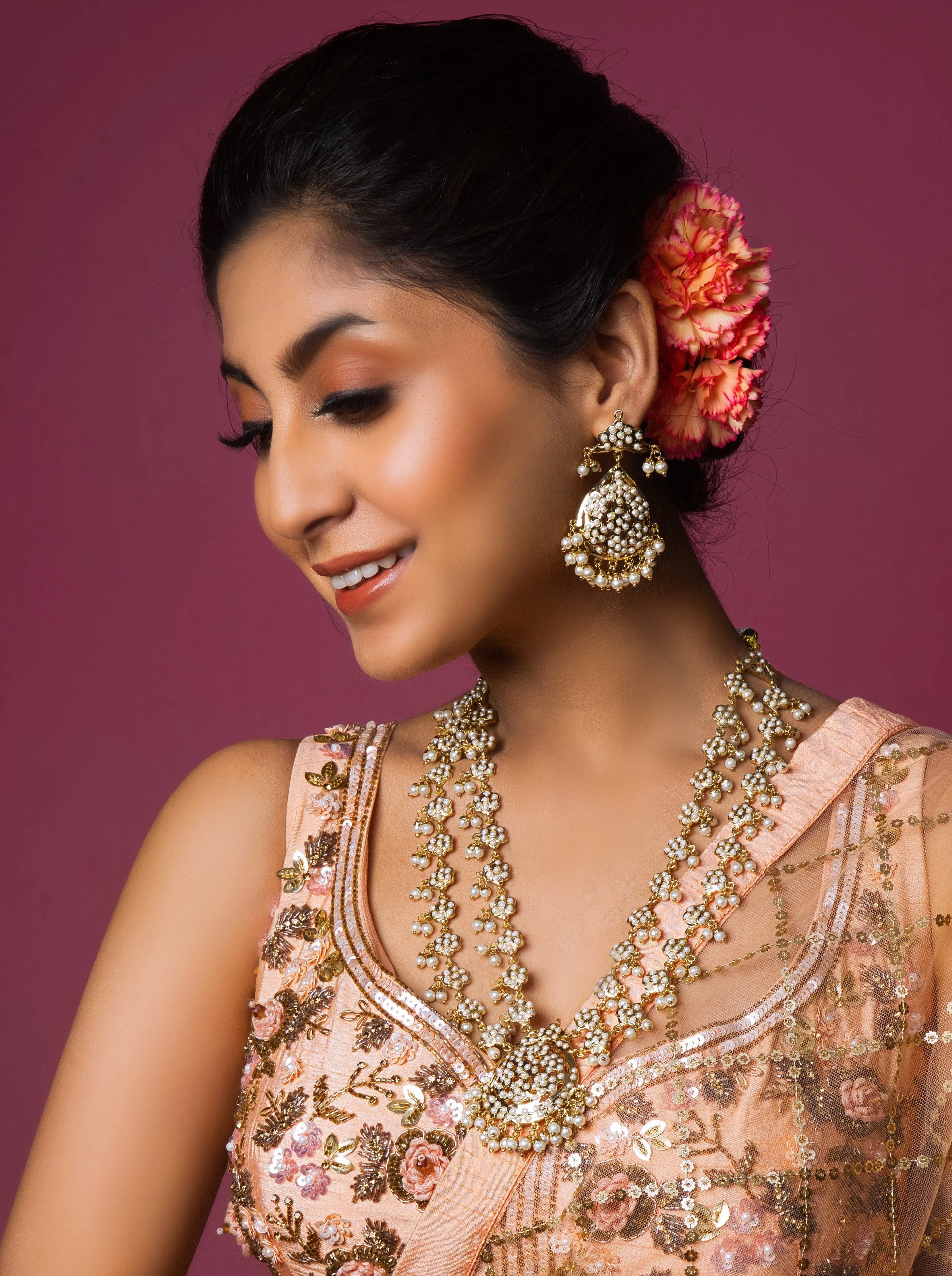 Opulent White Double Jadau Layer Set