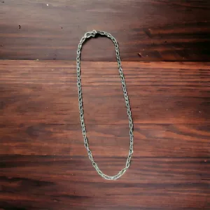 Oxidized Sterling Silver  4.6mm Twisted Oval Cable Chain