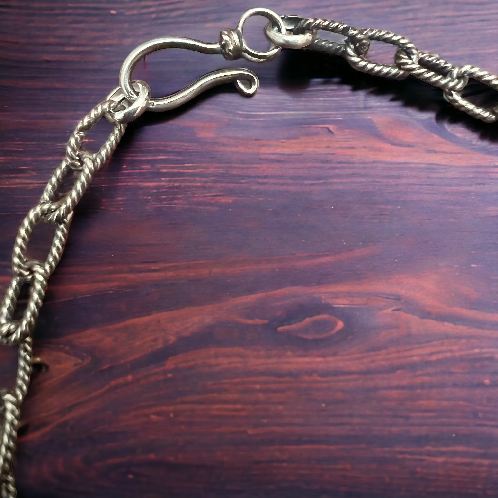 Oxidized Sterling Silver  4.6mm Twisted Oval Cable Chain