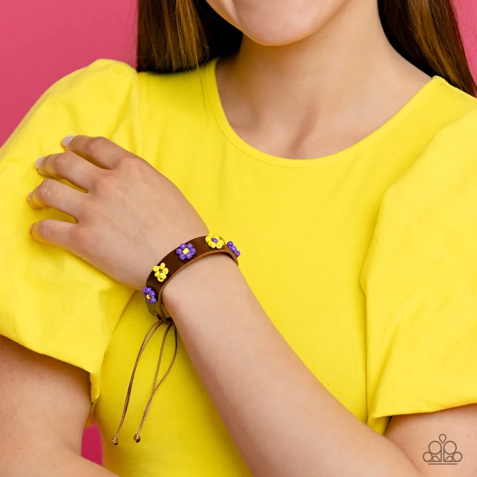 Paparazzi Bracelet ~ Flowery Frontier - Purple