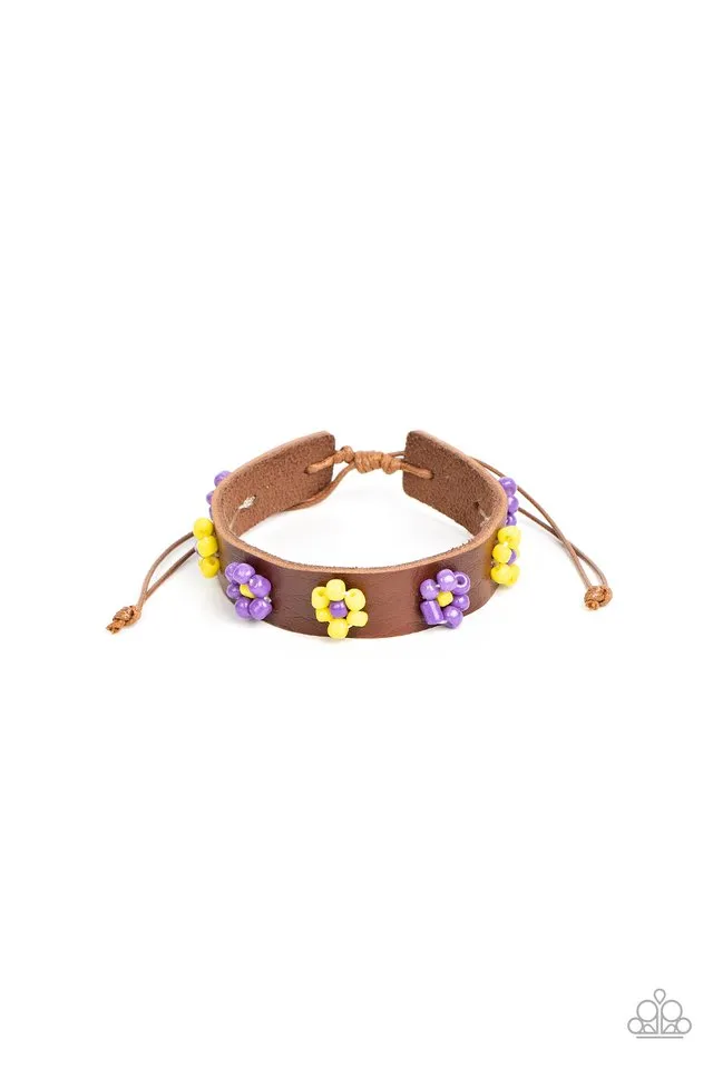 Paparazzi Bracelet ~ Flowery Frontier - Purple