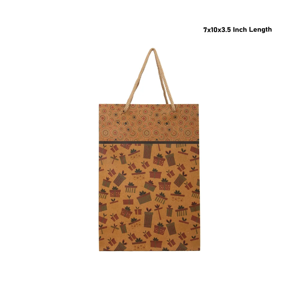 Paper Bag - 7 x 10 x 3.5 Inches | Carry Bag/ Gift Bag/ Gift Paper Bag for Shopping