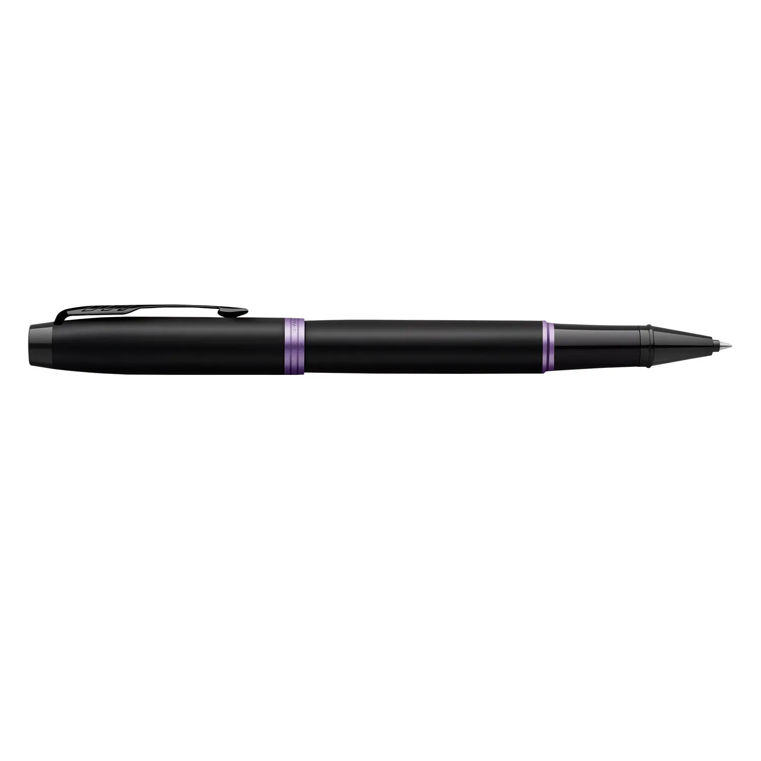Parker IM Vibrant Rings Roller Ball Pen - Amethyst Purple Black BT