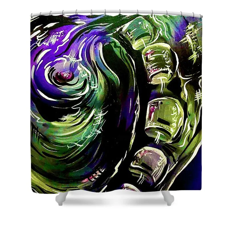 Peacock Man - Shower Curtain
