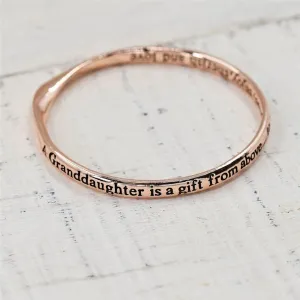 "A granddaughter is a gift from above" bangle